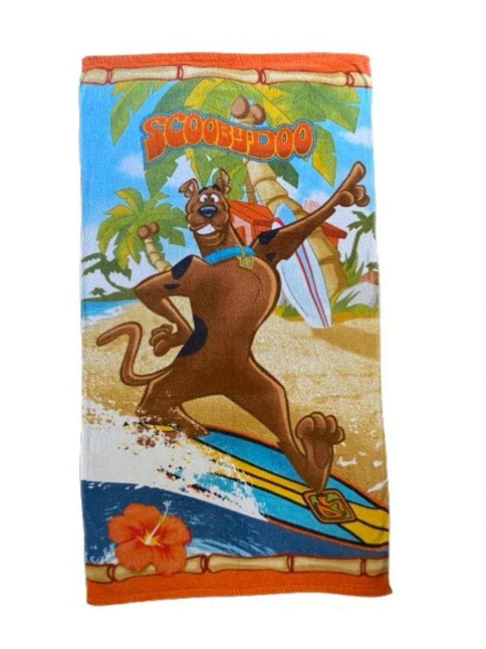Scooby Doo Surfer Children Kids Beach Towel 30” x 57” 100% Cotton